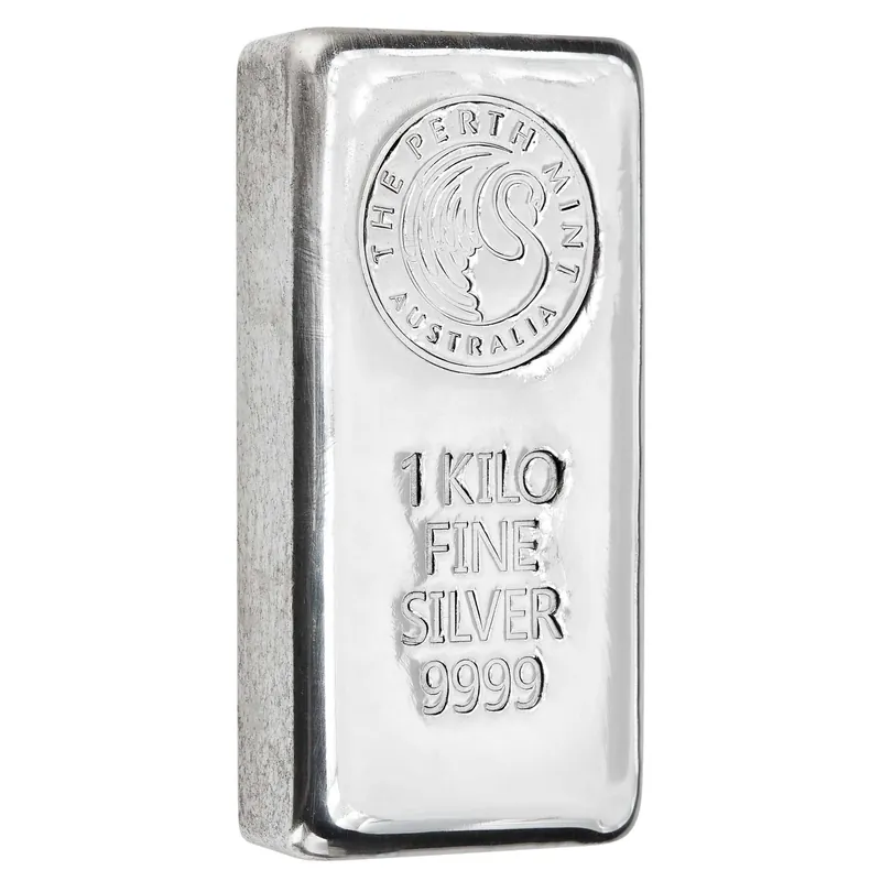 1kg Perth Mint Silver Cast Bar